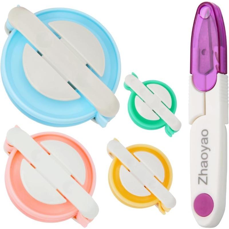 Pompom Makers 4 Size Pom Poms Maker Tool Set DIY Fluff Ball Weaver for DIY Wool Yarn Knitting Craft Project with Cutter Scissors