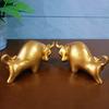 2 шт. Золотой Бык Уолл-стрит Рынок Быков Смоляные Украшения Фэн-шуй Статуэтка Удачи Фигурки Богатства Для Офисного Интерьера Настольный Декор