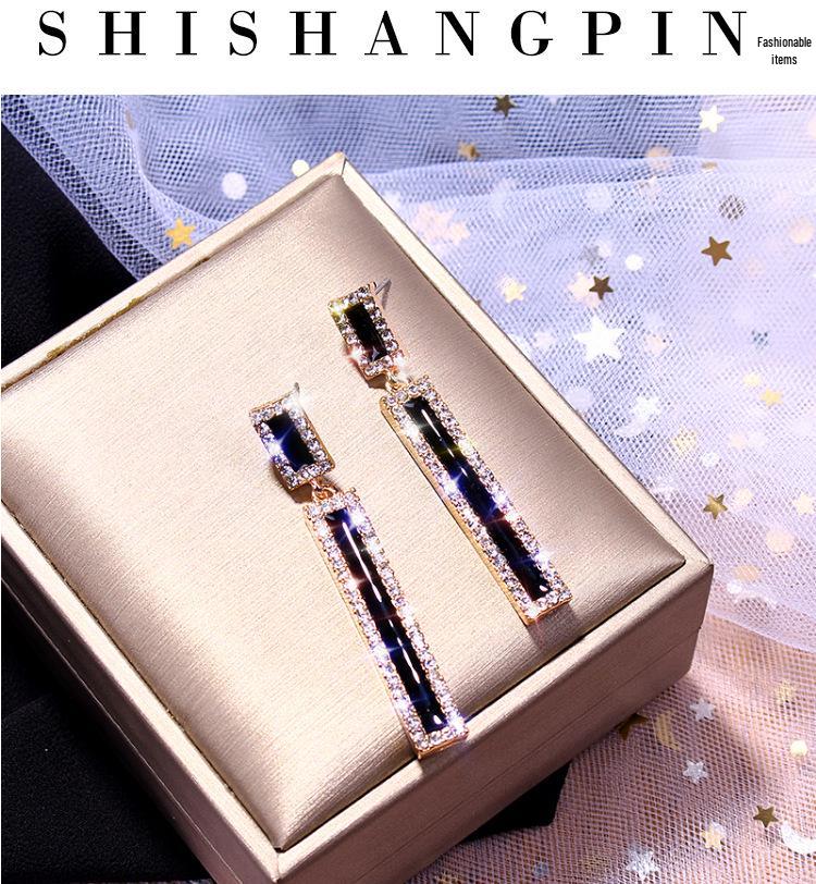 Трендовые корейские тонкие серьги 2019 года для женщин: Длинный, Стильный Дизайн для Круглых Лиц