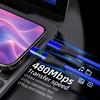 1m USB-C to USB-C Cable 100W 5A/20V Nylon Braided Phone Tablet Fast Charging Digital Display Cord