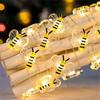 10-30LEDS Bee Lights Battery Operated Bee String Lights For Bedroom Plants Patios Party Wedding Xmas Decorative String Lights