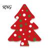 Waterproof Christmas Tree Ornaments Wooden Tabletop Decor, Plaid Polka Dots Xmas Wood Signs, Red Grid Pattern Decor Black Green Desktop Centerpieces