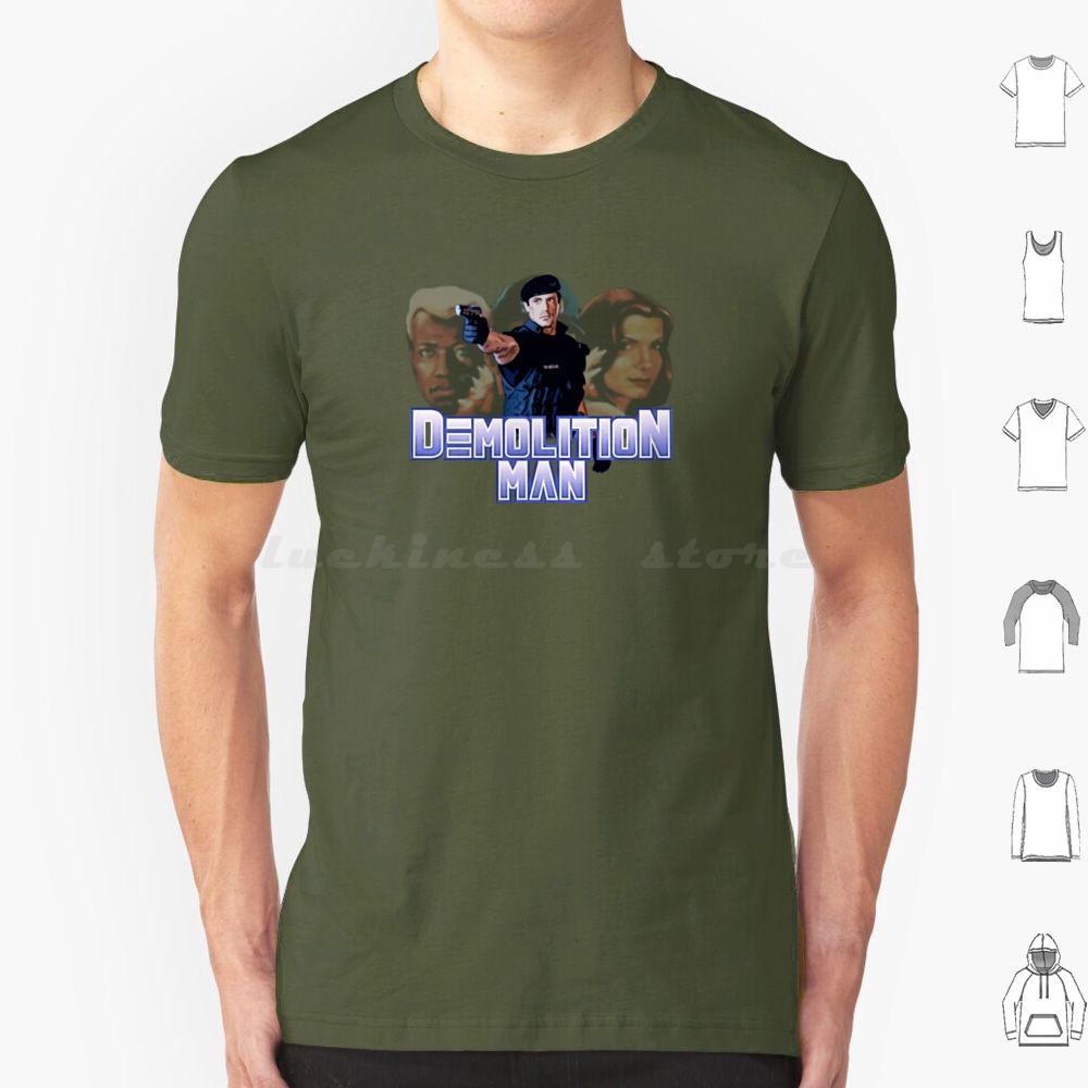 Футболка Demolition Man 6XL Хлопок Крутая Футболка Ракушка Demolition Man Эпичное Рукопожатие Сандра Баллок Уэсли Снайпс Фильмы 80-е 90-е