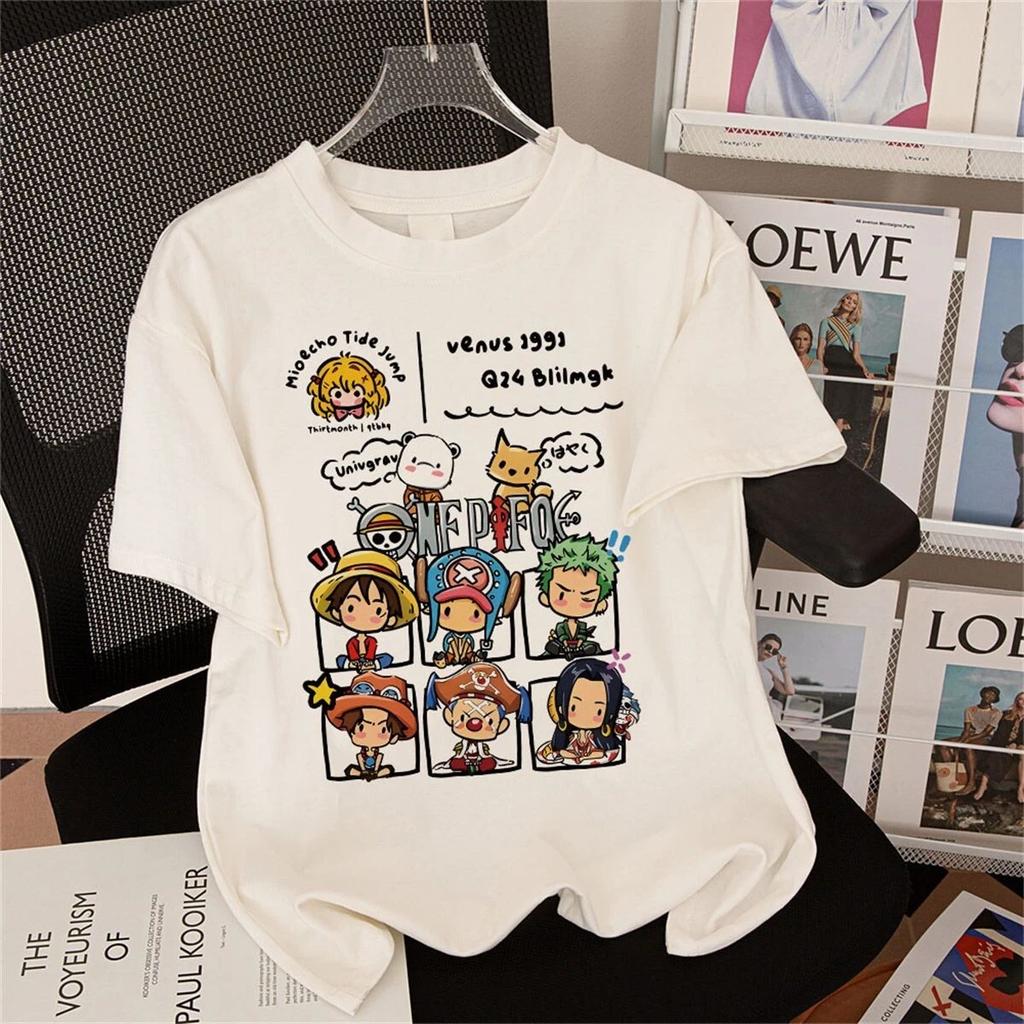 Косплей One Piece Луффи Аниме Манга Футболка Футболка Костюмы Хлопок Хлопок