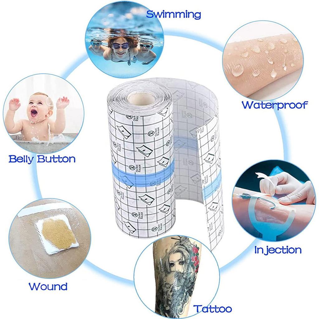 Aftercare Waterproof Bandage 5cm X 5m,cover Bandages For Swimming For Aftercare,Recovery,Plastic Cover,Protective Shield