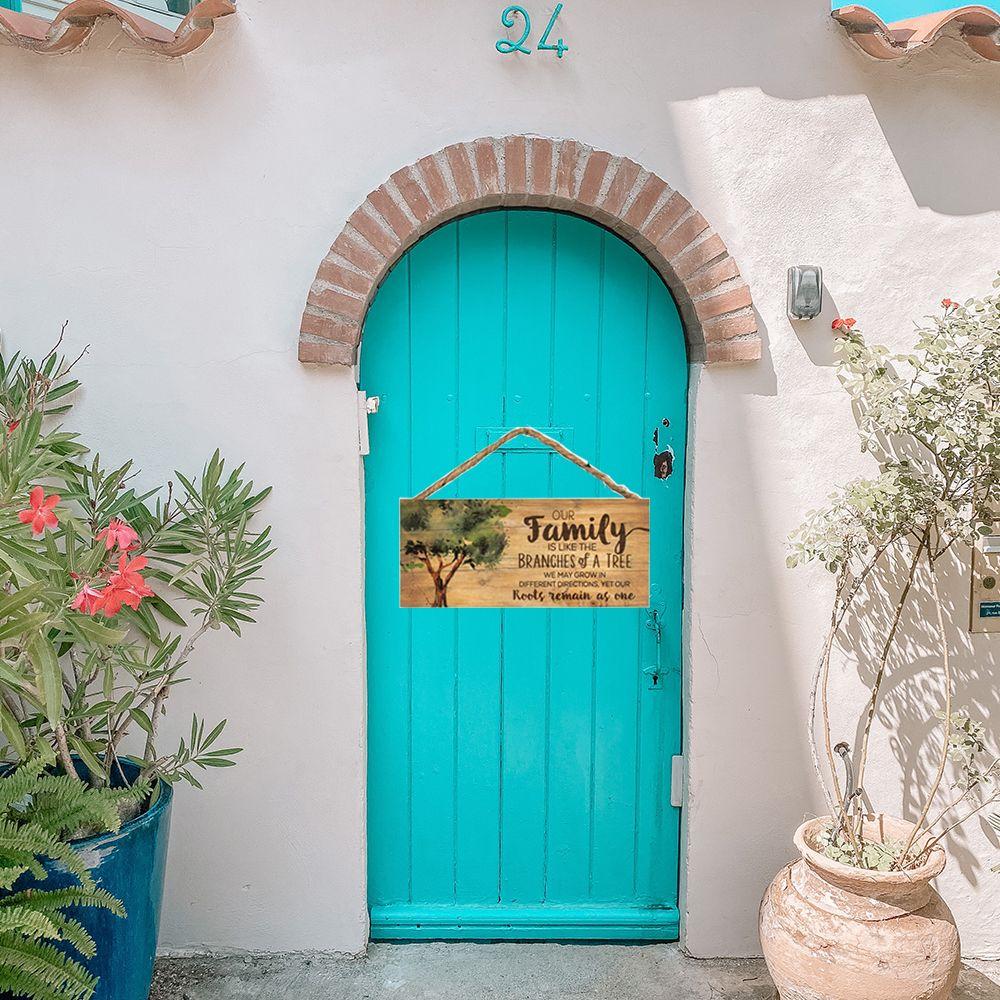 Милая деревенская подвесная декоративная семейная табличка с приветствием, деревянная табличка с приветствием, дверной знак