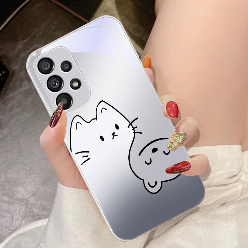 Улучшенный цвет кота для Samsung Galaxy S10 4G S20 11E 30 S21 21 22 S24 Fe Pro S23 S25 Ultra 5G S9 Чехол для телефона из закаленного стекла