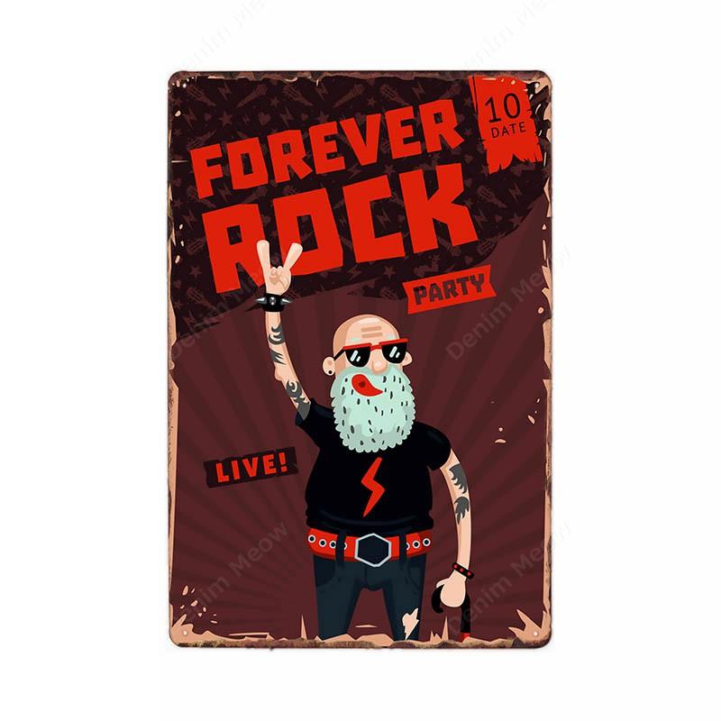 Рок-фестиваль винтажная металлическая жестяная вывеска живая музыка художественный плакат доска хард-рок ржавая тарелка для бара, клуба, кафе, паба, домашний декор стен