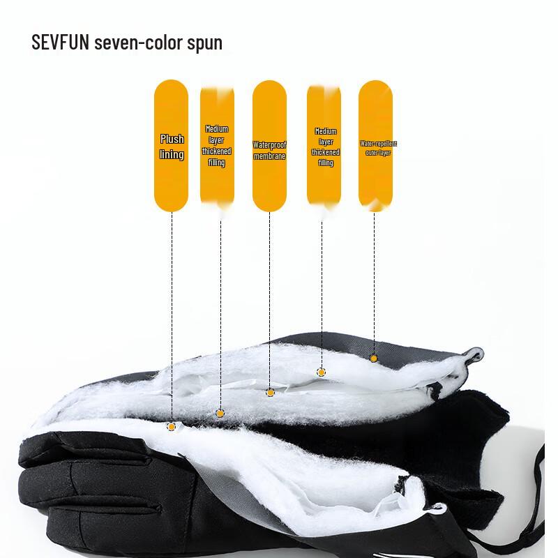 Мужские зимние теплые перчатки для катания на лыжах и велосипеде