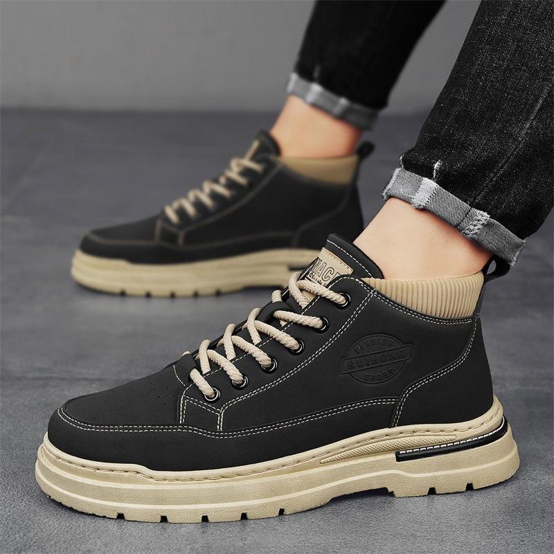 Autumn and Winter New Casual Low-top Socks Mouth Martin Boots Fashion Work Shoes Labor Insurance Shoes Men's Shoes