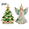 Seasonal Home Ornament 2Pcs Sea Glass Christmas Ornament, Seaglass Heart Bird Angel Tree Star Ocean Themed Hanging Ornaments Snowman Pendant, Handmade
