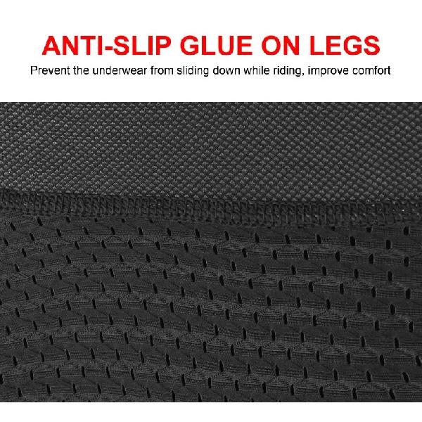 X-TIGER Men's Cycling Underwear Shorts 5D Padded Gel MTB Biking Shorts Anti-Slip Leg Grips Breathable Mesh Cycling Underwear