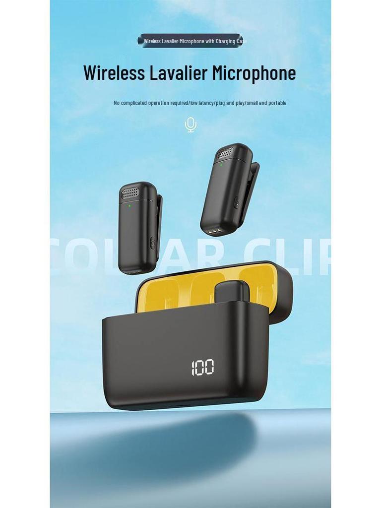 Беспроводной петличный микрофон K6 с интеллектуальным шумоподавлением и зарядным кейсом для мобильной записи в прямом эфире