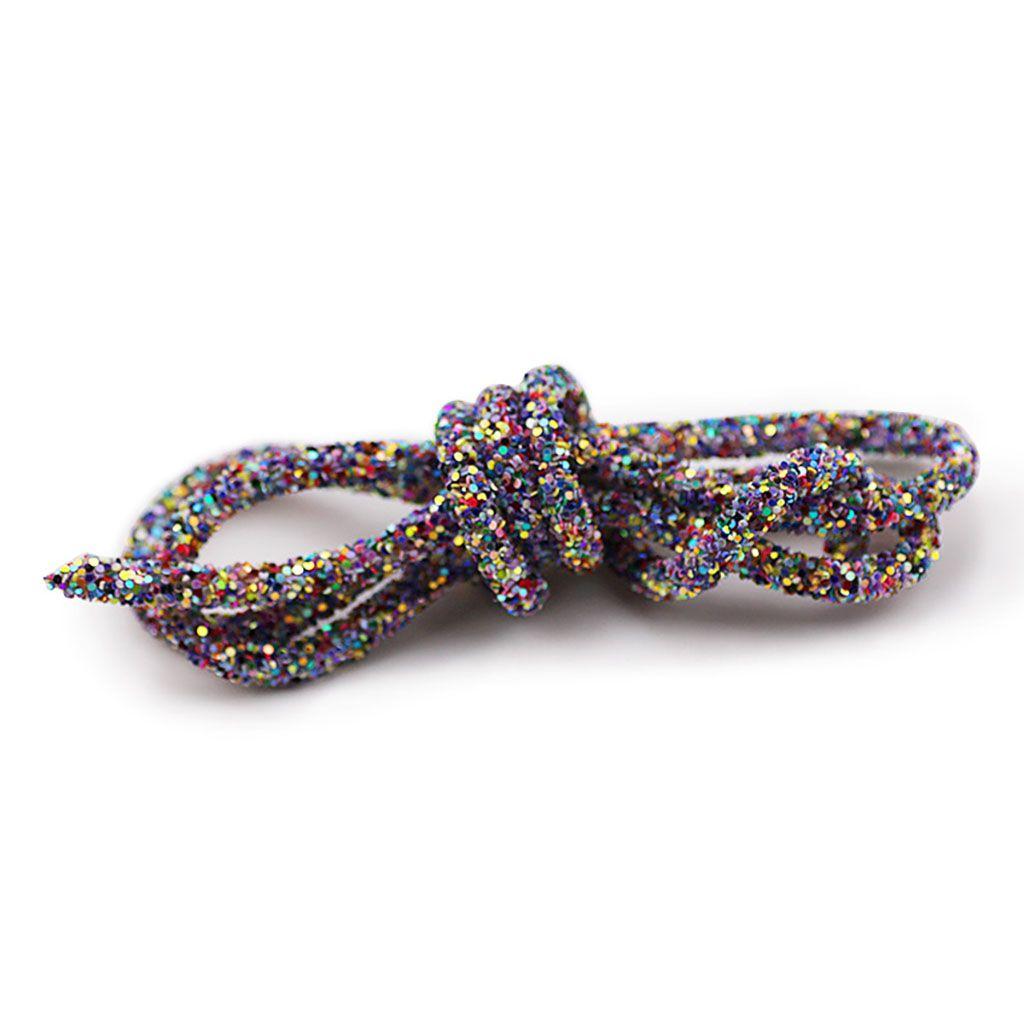 Shiny Garment Material Soft Colorful Glitter Rope Strings Hat Decor Resin Sequin Rope Sandal DIY