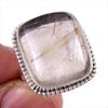Natural Golden Rutile Gemstone Handmade 925 Solid Silver Jewelry Ring S.7 z1A41