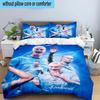 Haaland Football Player  3PCS Bedding Set 2D Printing (Includes 1 Duvet Cover + 2 Pillowcases Coreless), Bedroom decor,Fan gift