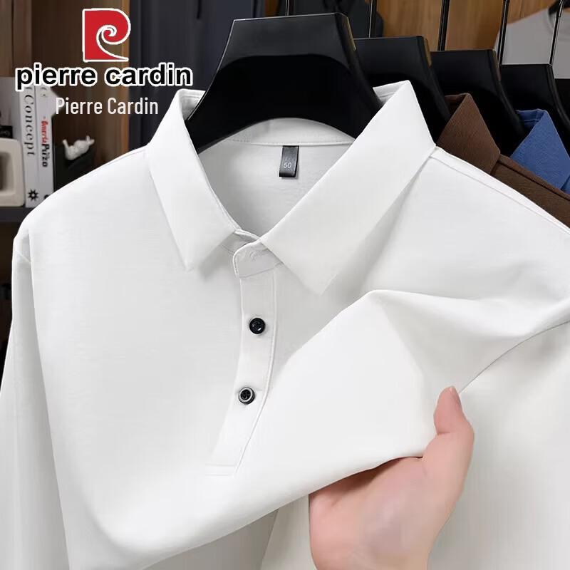 Pierre Cardin Мужская рубашка-поло с длинным рукавом в стиле business casual