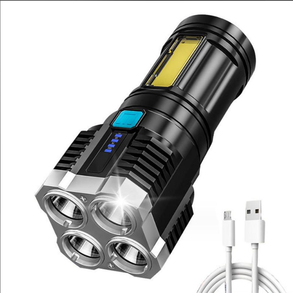 4 Led Mini Rechargeable COB Side Light Portable Hand Lantern High brightnessTorch Long Range Powerful Camping Lighting Flashligh