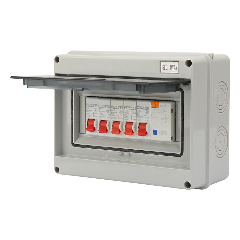 4-канальный гаражный караванный потребительский блок 63A 30mA RCD 4MCB 2*6A+20A+32A