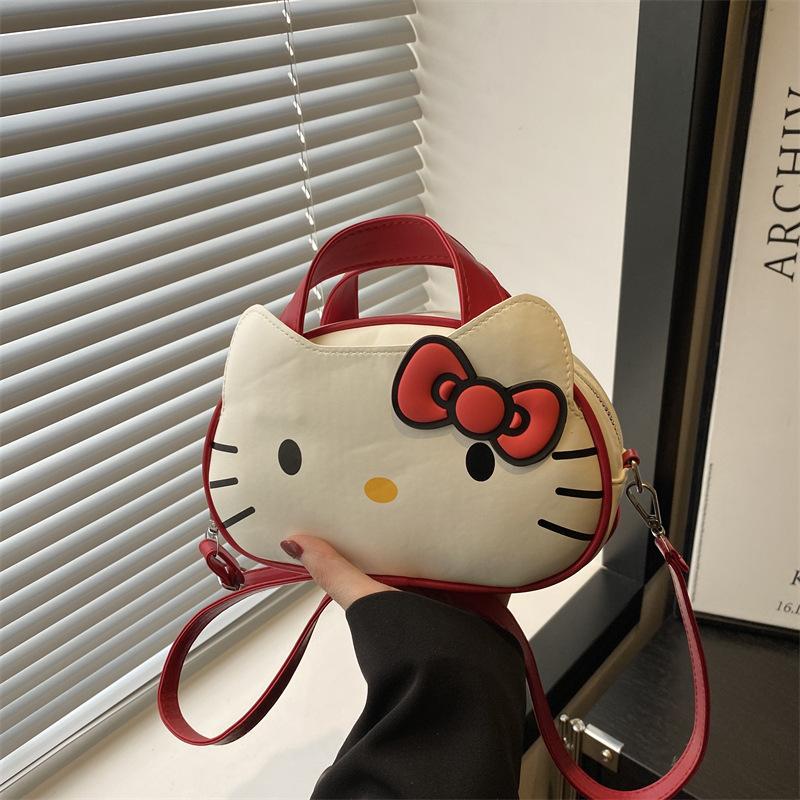 Kawaii Kitty tote bag Cute Commuter Tote Sweet crossbody bag Anime shoulder bag Fashion Simple Messenger pouch