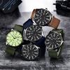 Men Boy Round Dial Nylon Strap Band Military Date Quartz Wrist Watch Gift