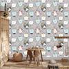 Colorful kittens wallpaper for living room and bedroom 50x1000