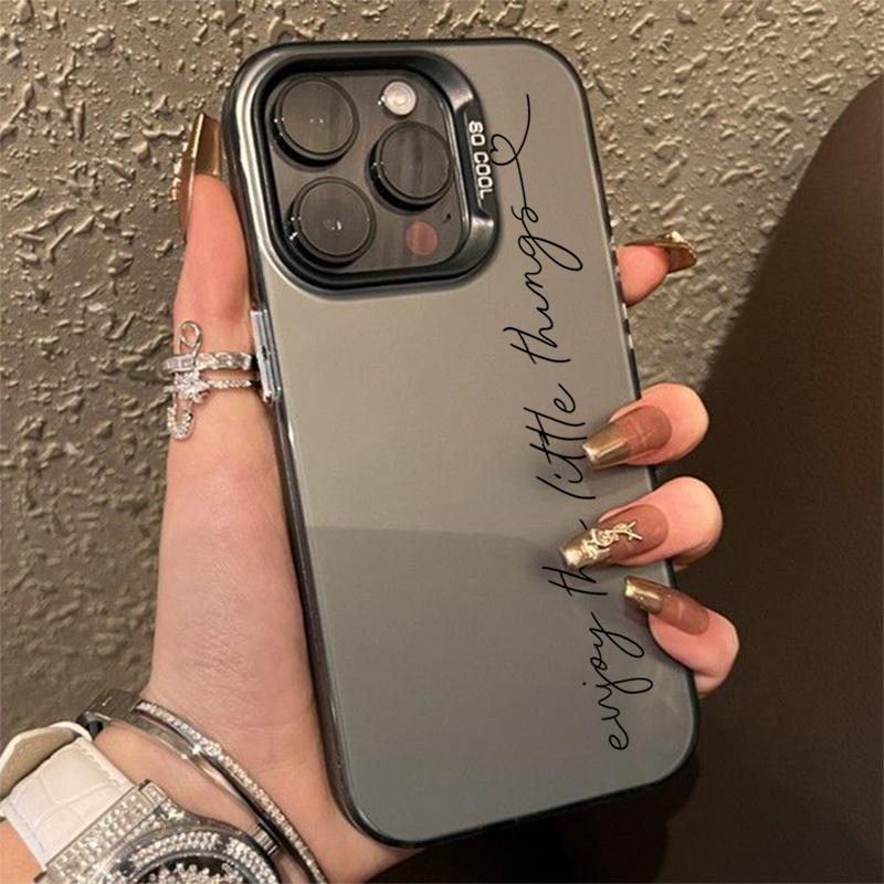 Phone Case For iPhone 16 15 14 Pro Max 13 12 Mini 11 Pro Max 7 8 Plus X XS SE2 English Sentence Graphic Printed Shockproof Cover