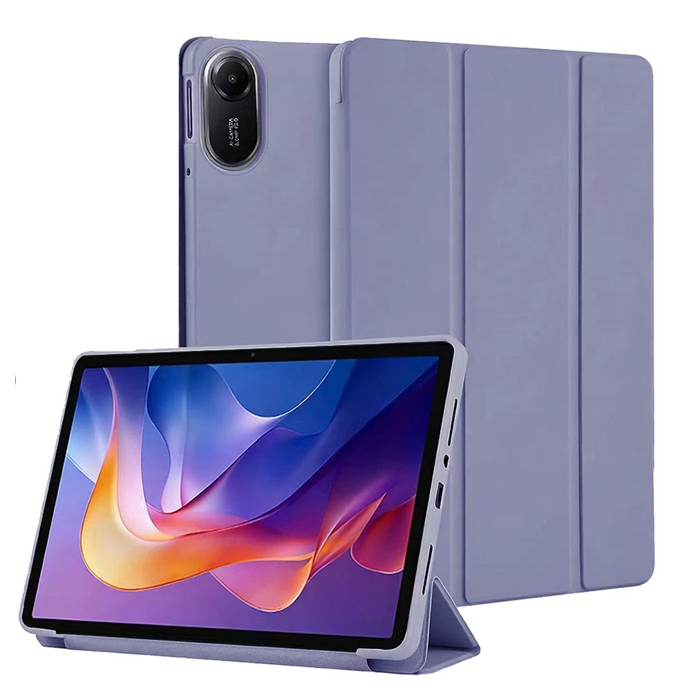 For Xiaomi Redmi Pad 2 11 Inch 2025, Silicone Tablet Case Ultra Thin Trifold Stand PU Leather Protective Cover, Auto Sleep Wake