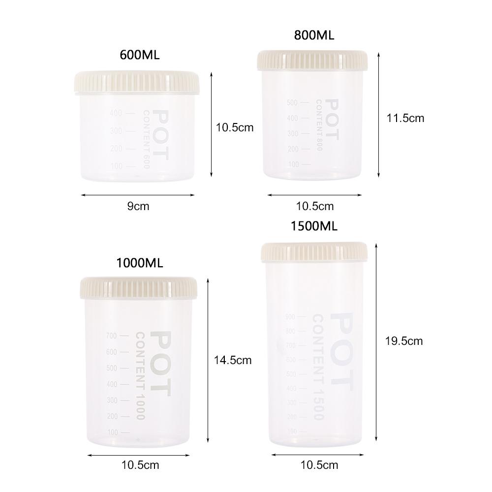 600/800/1000/1500ML with Lid Storage Box Large Capacity Storage Bottle Durable Sealed Can
