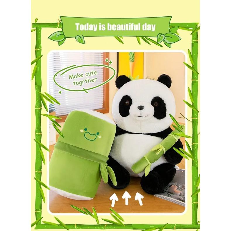 1 комплект милой бамбуковой трубчатой панды плюшевой кавайной плачущей панды плюшевой игрушки плюшевая супер мягкая обнимашка