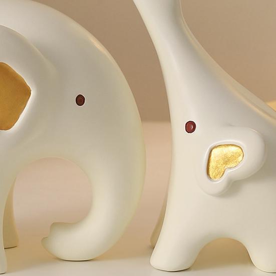 1 пара статуэток слонов из смолы минималистичные фигурки слонов домашний офис настольный декор