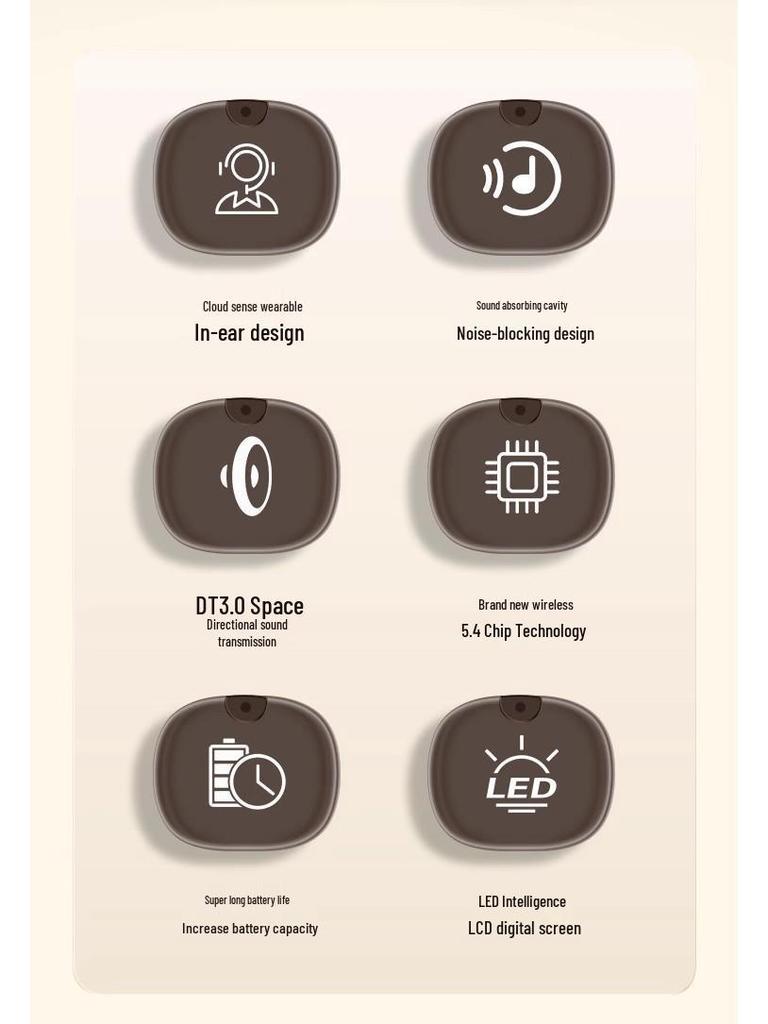 Y19 Невидимые беспроводные Bluetooth-наушники: Удобный внутриканальный дизайн, Сверхдолгий срок службы батареи, Шумоподавление для спящих на боку