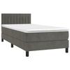 Maison Exclusive - Sommier à lattes de lit et matelas et LED Gris foncé 90x190cm