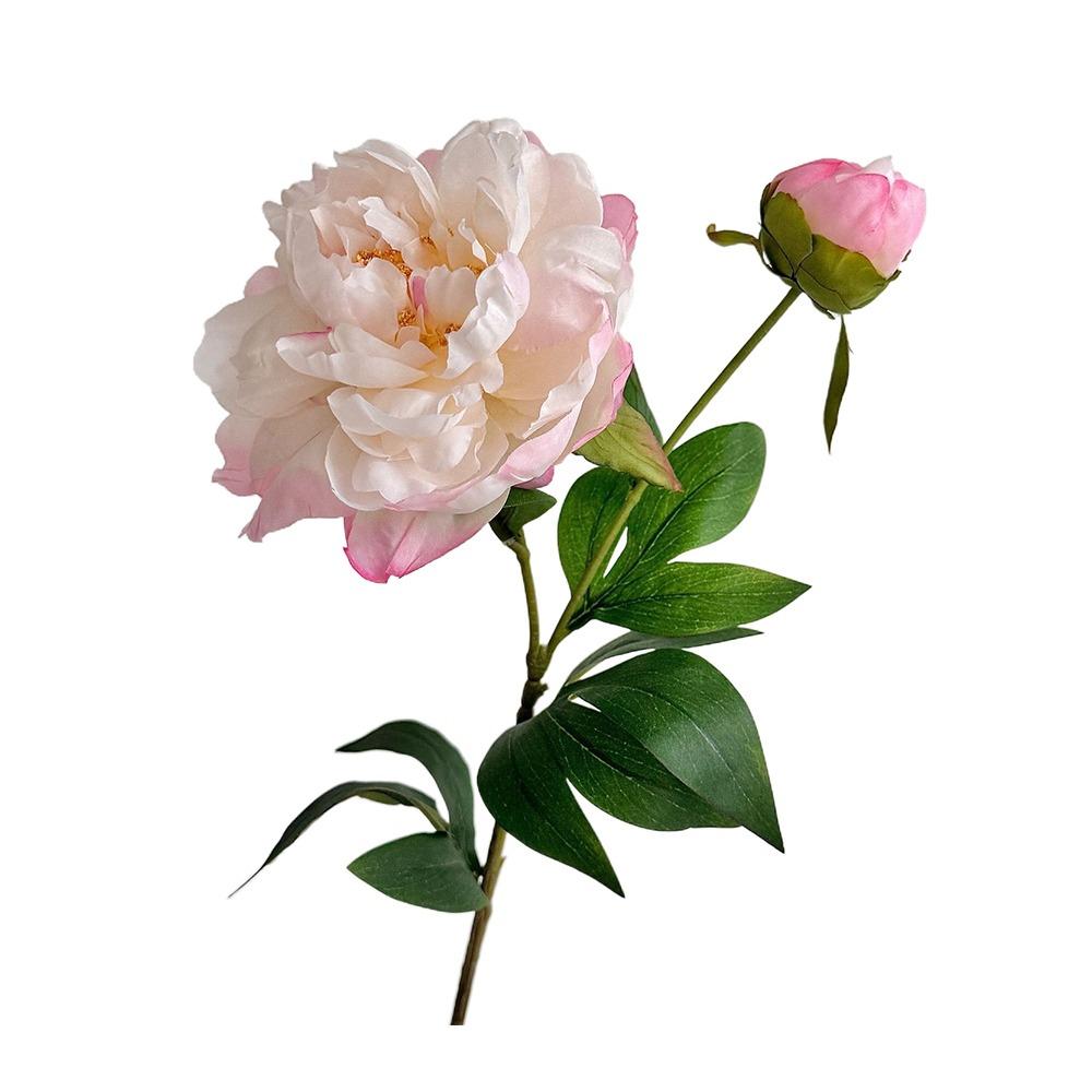 DIY 2 Head Artificial Peony Bouquet Silk Cloth Lifelike Peony Flower Bundle Artificial Flower Home Wedding Decoration