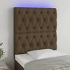 VidaXL LED Headboard Bedroom Furniture Single Bed Accessory Headboard Interior Dark Brown 3122737