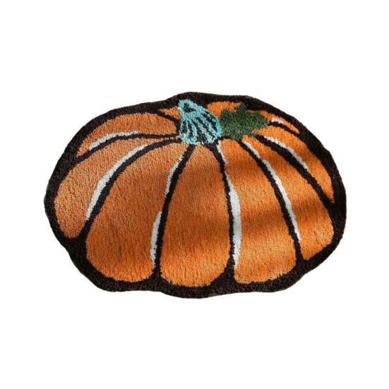 Хэллоуин Приветственный придверный коврик Полукруг Паутина Летучая мышь Череп Тыква Форма Напольный коврик Нескользящий Входной коврик для Парадной двери Крыльца Домашнее украшение