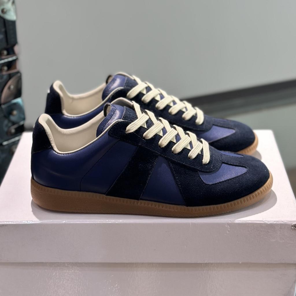 De Xun Обувь M Jila Mm6 Пара Топ Версия Ретро Мягкая Подошва Кожаная Универсальная Повседневная Спортивная Обувь Ремешок Плоская Обувь для Скейтборда