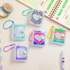 2 Inch Mini Photo Album Snap Button Design Backpack Keyring Photo Card Holder Portable Name Card Book Cartoon Transparent Album