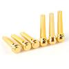 6Pieces Guitar Strings Nail Metal Acoustic Guitar Bridge Pins Brass Fixed Cone Pins String nut Nails Guitar Parts Replacement