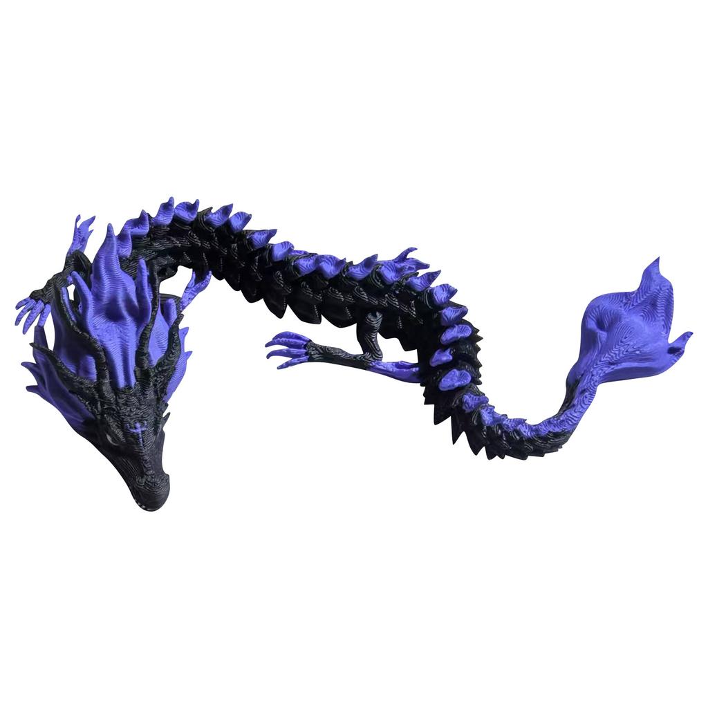 3D Printed Dragon With Eyes, Articulated 3D Printed Animals, 3D Printed Toys For Anxiety And ADHD Relief, Unique Home Decor