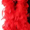 2Yards Fluffy Natural Feather Turkey Marabou Boa 38-40g for Crafts Wedding Party Christmas Decoration Shawl Fluffy Red Plumes