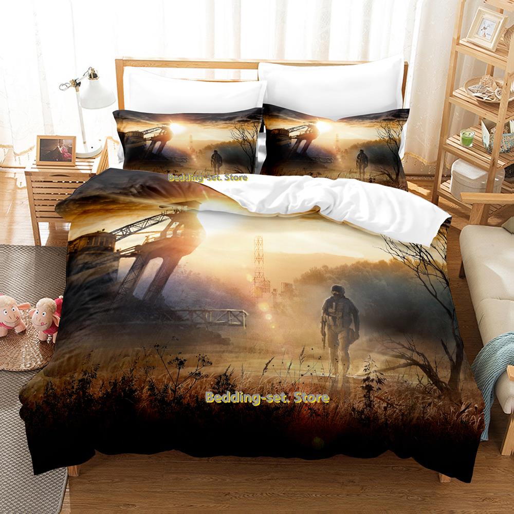 Новая игра S.T.A.L.K.E.R. 2 Набор постельного белья "Сердце Чернобыля" Мультяшный Аниме Трехсекционный Набор Взрослый Детская Спальня Комплекты Пододеяльников Literie