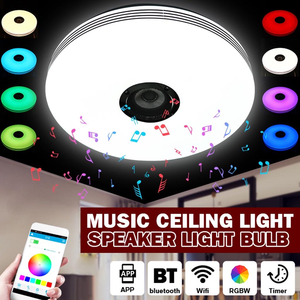Музыкальный RGB светодиодный потолочный светильник, лампа для скрытого монтажа, круглое музыкальное приложение, Bluetooth-динамик, умная потолочная лампа 36 Вт/72 Вт