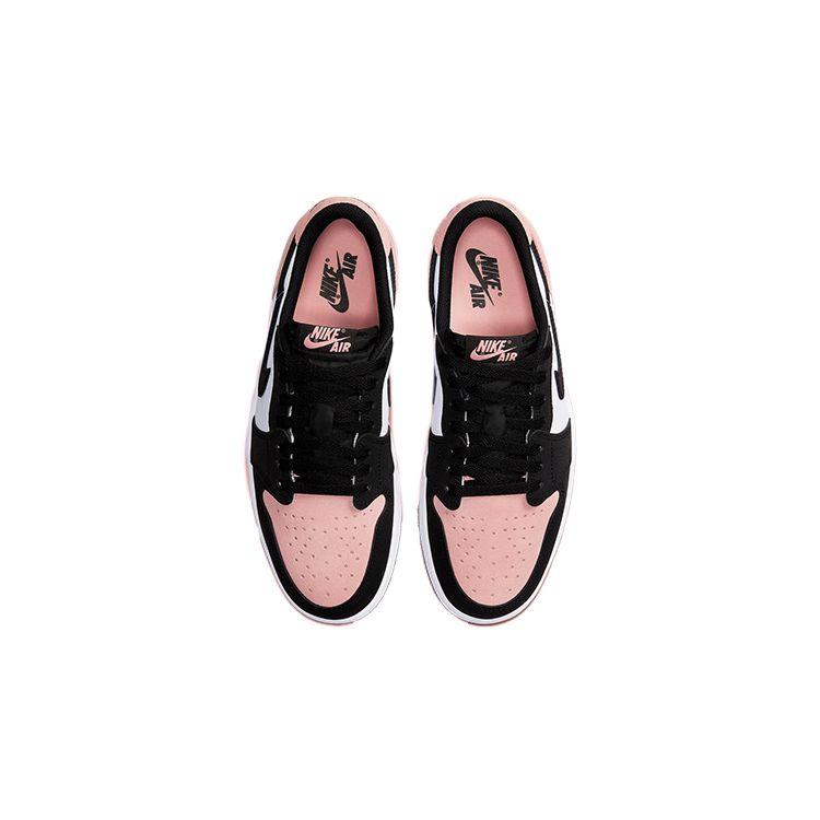 Air Jordan 1 Retro Low OG GS Отбеленные коралловые детские кроссовки Розовый Черный Белый CZ0858-061