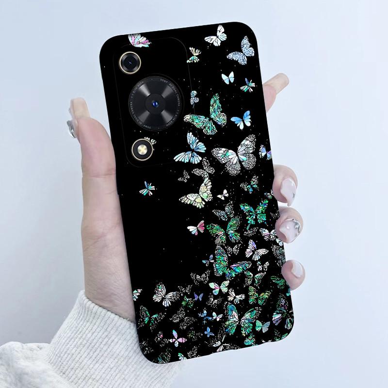 Case For Huawei Nova Y72 Butterfly Floral Girl Design Soft TPU Silicone Back Cover For Huawei Nova Y 72 MGA-LX3 Enjoy 70 Fundas