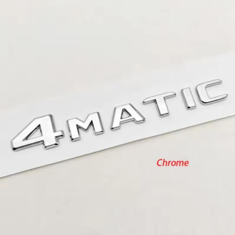 For Mercedes Benz 4MATIC Fender Side Badge Rear Trunk Emblem Decals ABS Car Styling Logo 4 MATIC Auto Sticker Accessories MA3