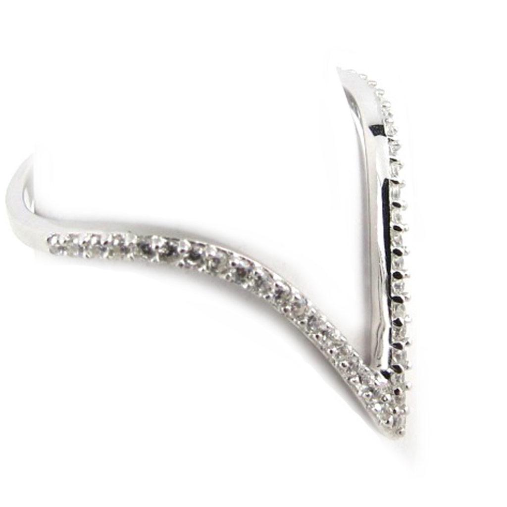 Silver Ring 'Sissi' White (rhodium) - 15 Mm