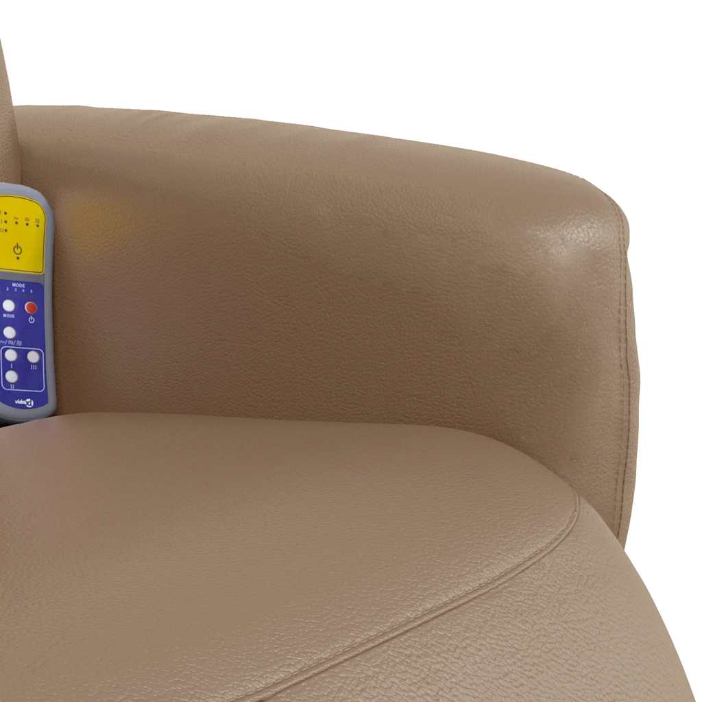 Massage Chair with Footrest Cappuccino Brown Artificial Leather