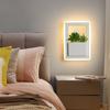 Rectangle 220x150mm 11W Modern Led Bedside Wall Lamp White Color with Plant Led Wall Lights for Bedroom Living Room Wall Sconce