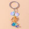 Fashion Summer Beach Starfish Keychain Women Girls Marine Life Key Ring Pendants for Handbag Decor DIY Handmade Jewelry Gifts